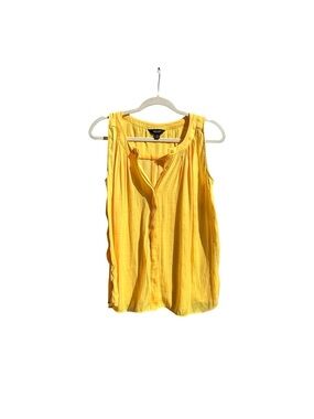 Simply Vera Yellow Sleeveless V-Neck Button Front Camisole Size M